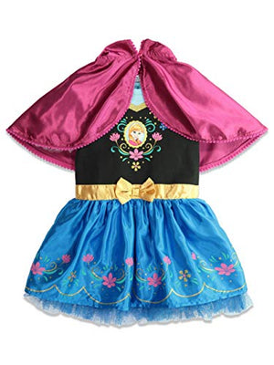 Disney Frozen Anna Toddler Girls Caped Costume Short Sleeve Dress 4T