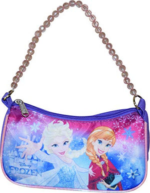 Frozen Elsa & Anna Shoulder Handbag With Beaded Handle