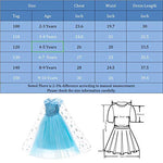 Princess Costumes Birthday Party Dress Up for Little Girls with Wig,Crown,Mace,Gloves Accessories 4T 5T(D56,120cm)