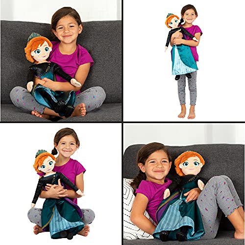 Disney Frozen Anna Kids Bedding Super Soft Plush Cuddle Pillow Buddy, "Official" Disney Product By Franco