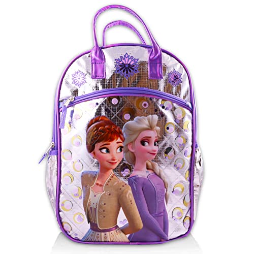 Frozen Store Disney Frozen Backpack & Lunch Bag - Frozen School Supplies Bundle with 17 Inch Backpack, Insulated Lunch Box, Water Bottle, Stickers, & More (Frozen Backpack for Girls)