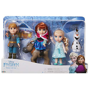 Disney Frozen Deluxe Petite Doll Gift Set - Includes Anna, Elsa, Kristoff, Sven and Olaf! Dolls are Approximately 6 inches Tall - Perfect for Any Frozen Fan!