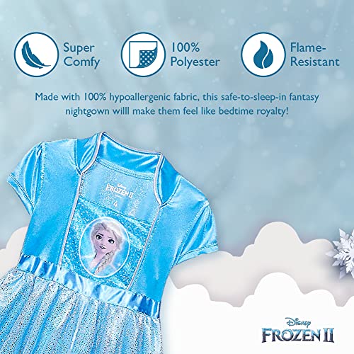 Disney Girls’ Little “Frozen” Fantasy Nightgown, Elsa - Frozen 2, 4T