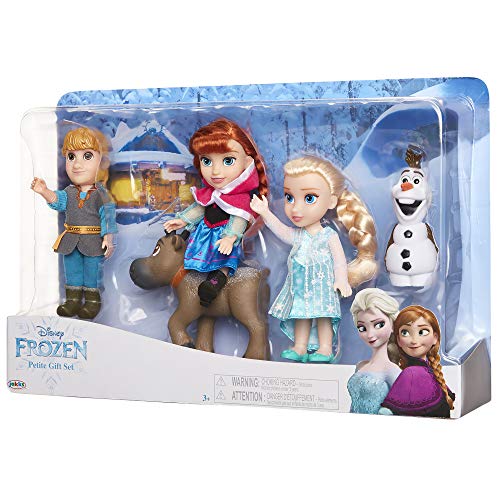 Disney Frozen Deluxe Petite Doll Gift Set - Includes Anna, Elsa, Kristoff, Sven and Olaf! Dolls are Approximately 6 inches Tall - Perfect for Any Frozen Fan!